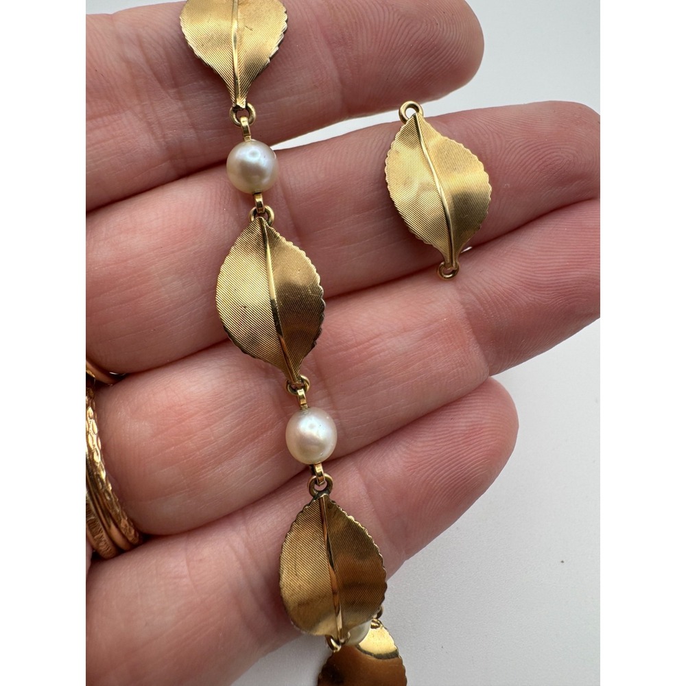 Vintage Krementz Bracelet Leaf